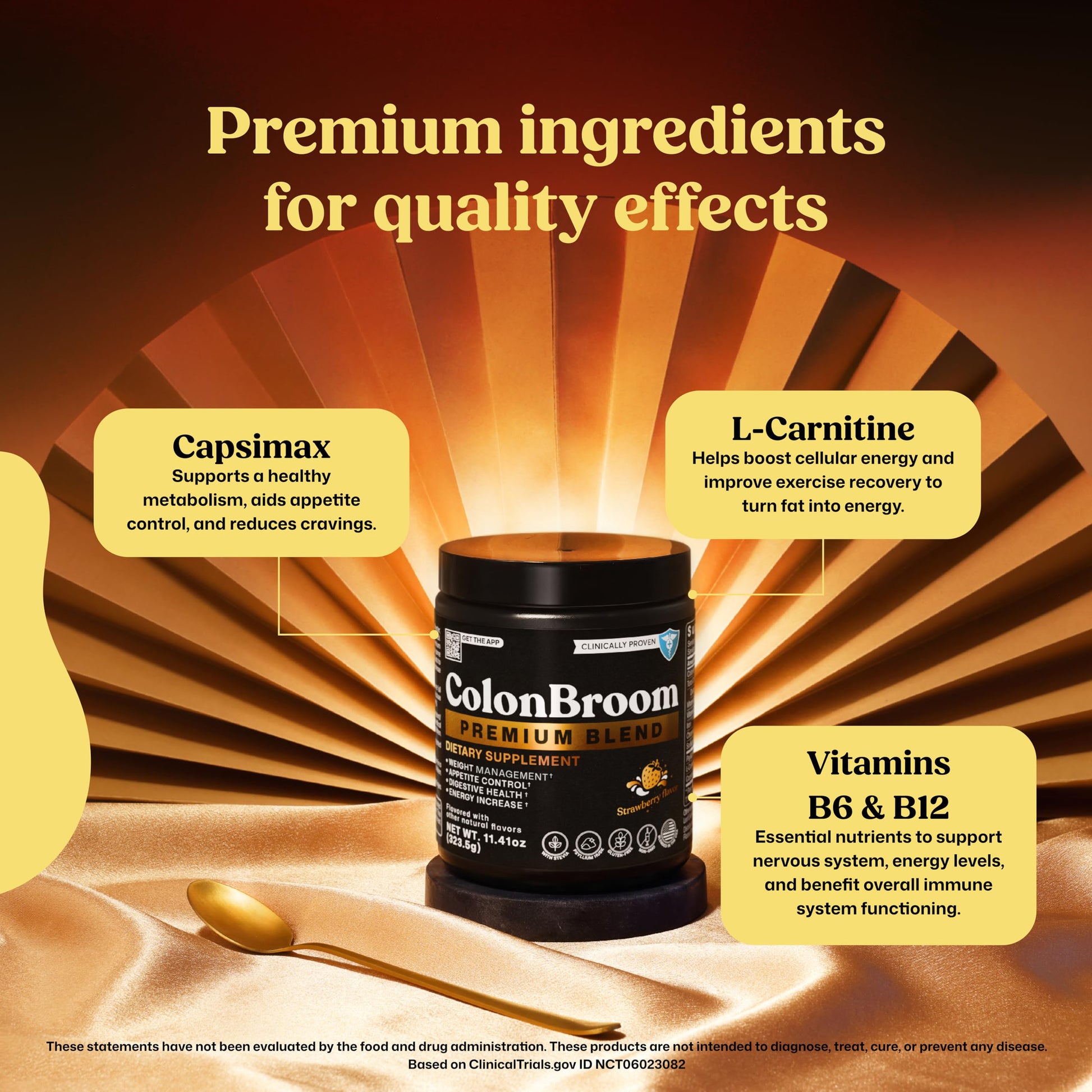 ColonBroom Premium Powder Supplement (Strawberry) - Colon Broom Psyllium Husk Fiber Powder Drink - Gluten Free, Non-GMO Colon Cleanse for Bloating Relief & Gut Health, 50 Servings ColonBroomBuy Supplements Australia