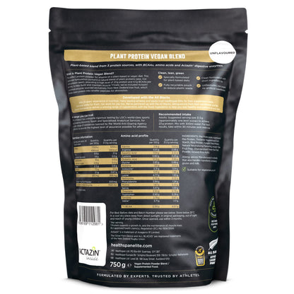 Healthspan Elite Plant Protein Vegan Blend (750g) | All Blacks Partner | 23g Protein Per Serving Healthspan EliteBuy Supplements Australia