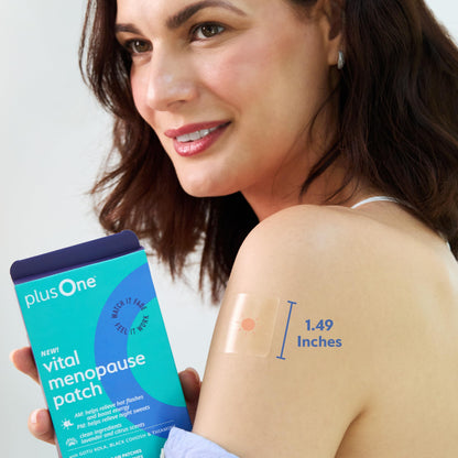 plusOne Vital Menopause Patches AM & PM – Hot Flash & Night Sweat Support – Promotes Energy & Sleep – Herbal Arjuna Daily Patches – 16ct plusOneBuy Supplements Australia