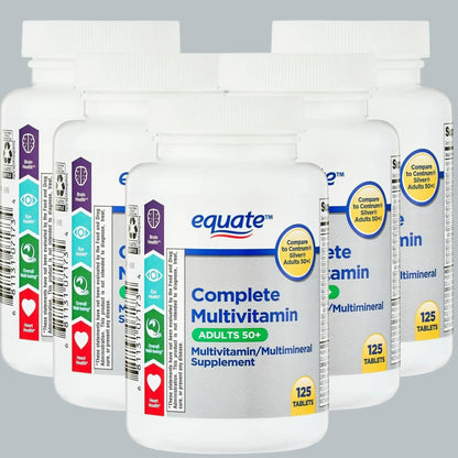 Equate Adult 50+ One Daily Complete Multivitamin Multimineral Supplement Tablets, Healthy Brain Aus Healthcare
