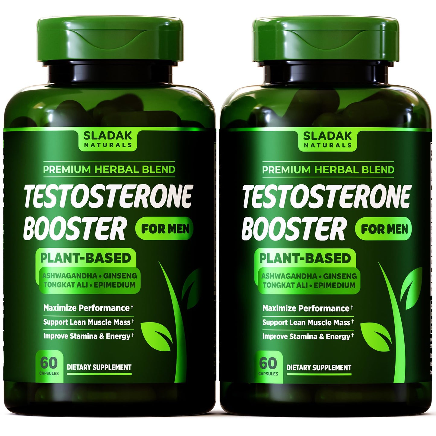 Testosterone Booster Supplement for Men - Male Enhancing Test Boost - Ashwagandha, L-Arginine, Tongkat Ali, Tribulus + More - Workout, Build Muscle, Strength, Energy & Performance - 2 Month Supply SLADAK NATURALS ㅤBuy Supplements Australia