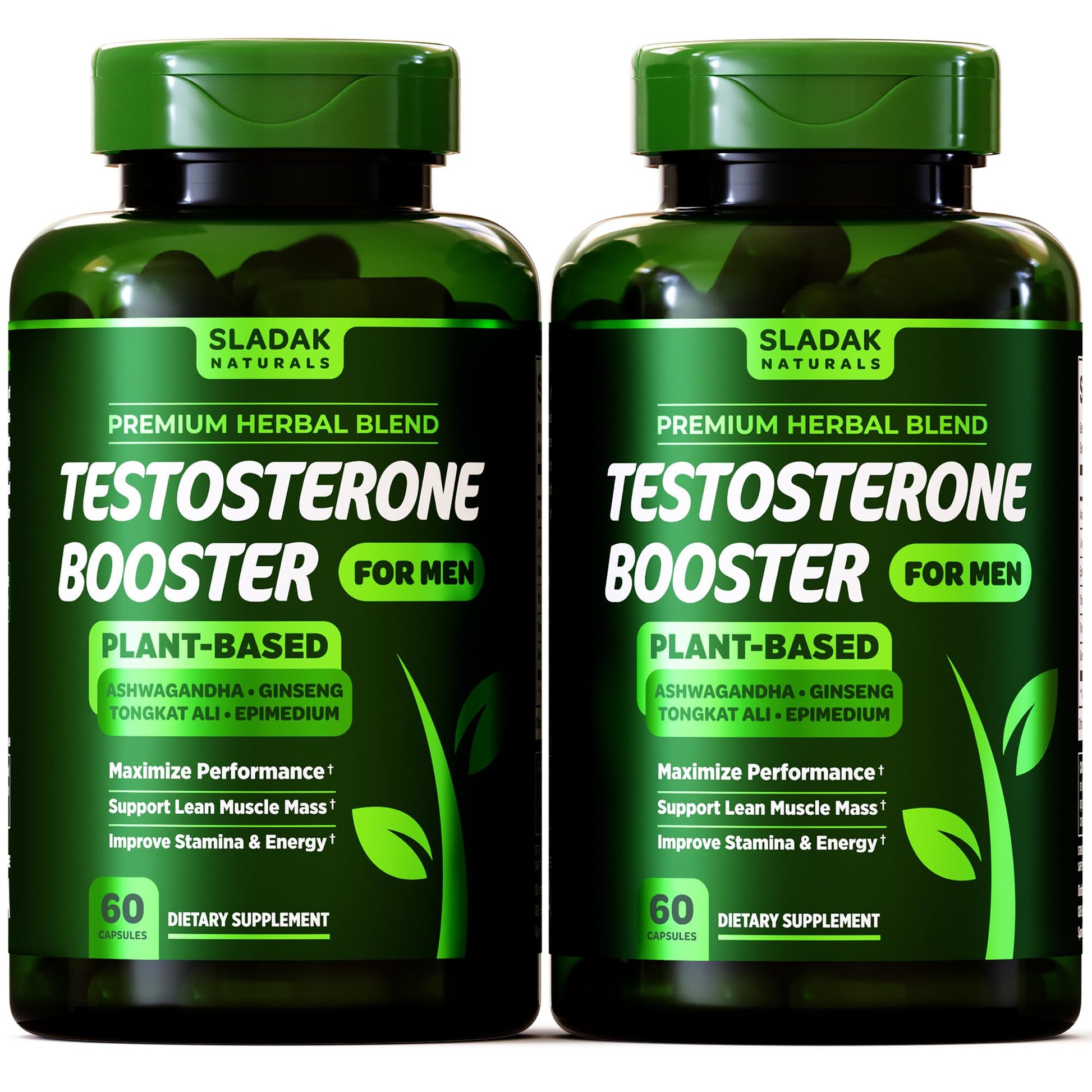 Testosterone Booster Supplement for Men - Male Enhancing Test Boost - Ashwagandha, L-Arginine, Tongkat Ali, Tribulus + More - Workout, Build Muscle, Strength, Energy & Performance - 2 Month Supply SLADAK NATURALS ㅤBuy Supplements Australia