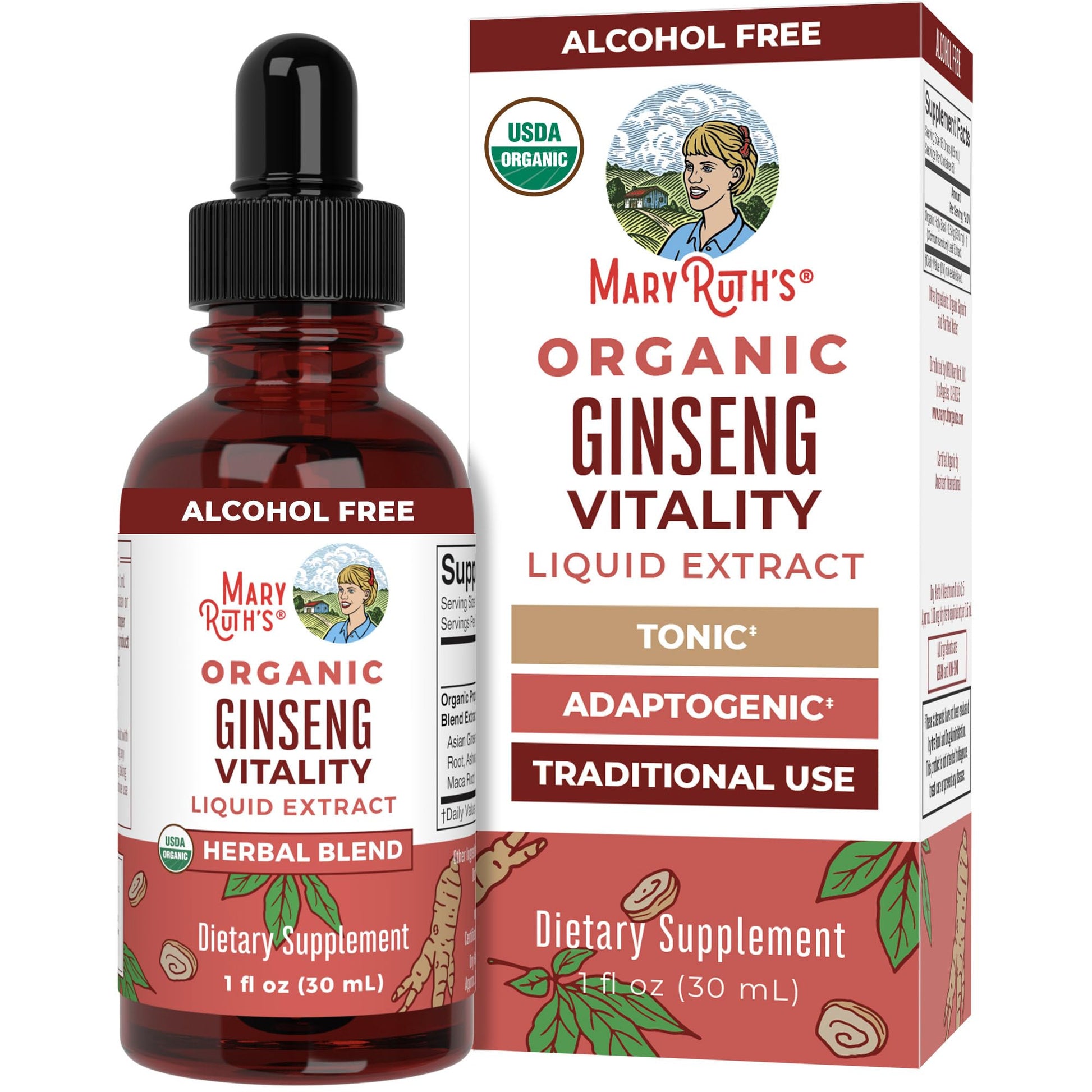 MaryRuth Organics Herbal Supplement for Brain Function | Boost Energy | Memory | Vitality USDA | Ginseng with Ashwagandha | Eleuthero and Maca Root Extract | 1 Fl Oz MARYRUTH'SBuy Supplements Australia
