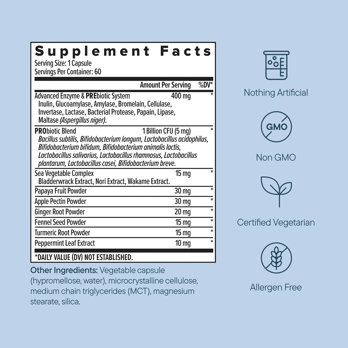 Zenwise Health Digestive Enzymes with Bromelain & Papaya - Multi Enzymes Digestion Supplement with Probiotics & Prebiotics for Gut Health, Gas & Bloating Relief - Men & Women - 60 Vegetarian Capsules Zenwise HealthBuy Supplements Australia