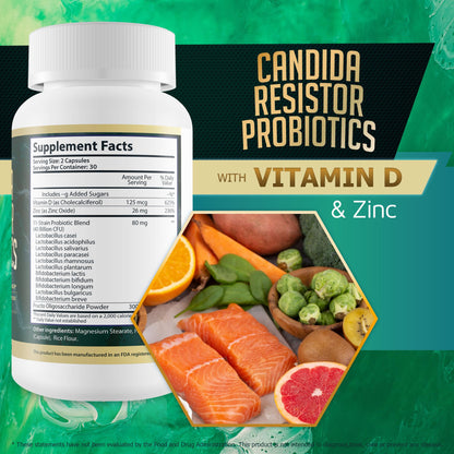 Candida Resistor Probiotics - Our Best Candida Support Capsules - Our Pills for Candida Happy Health MarketplaceBuy Supplements Australia