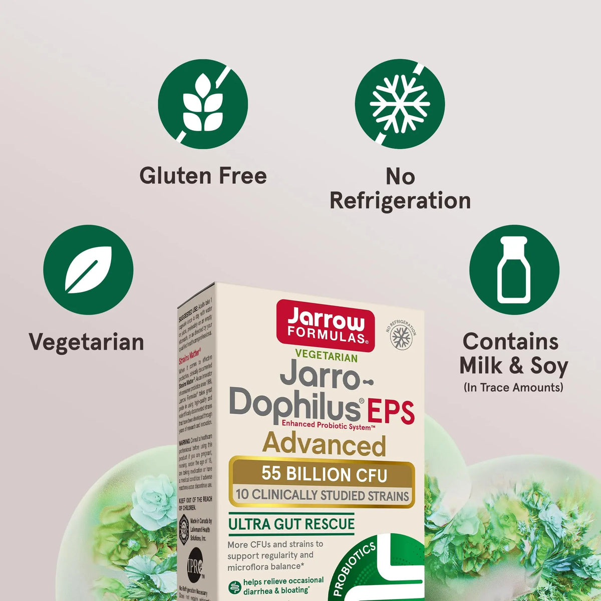 Jarrow Formulas Jarro-Dophilus EPS Advanced, 55 Billion CFU Probiotics, Digestive Support for Adults, 30 Probiotic Supplement Veggie Capsules, Up to 30 Day Supply Jarrow FormulasBuy Supplements Australia