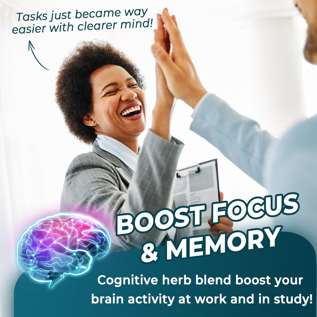 11-IN-1 Brain Supplement for Memory and Focus with L-Tyrosine L-Theanine, Methylated B12 & B6, Lion's Mane Mushroom, Ginkgo Biloba, Bacopa Monnieri, Choline for Focus, Nootropic, Energy, 2Packs NEVISSBuy Supplements Australia