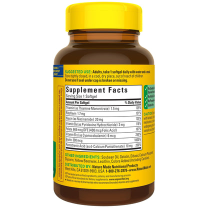 Nature Made Super B Complex Vitamins for Women and Men, Dietary Supplement for Energy Metabolism Support, Super Vitamin B Complex