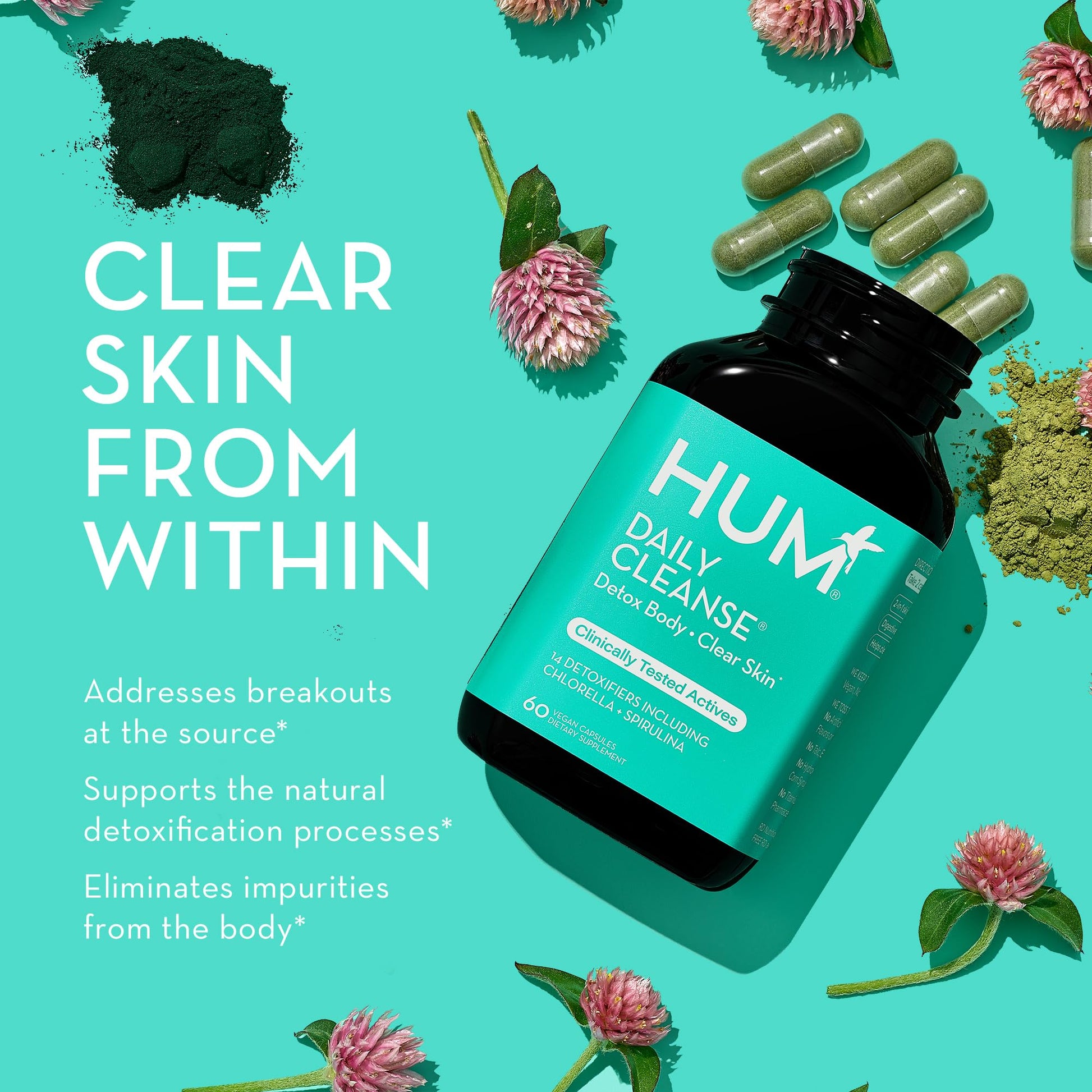 HUM Daily Cleanse Acne Supplements - Support for Clear Skin & Improved Digestion HUMBuy Supplements Australia
