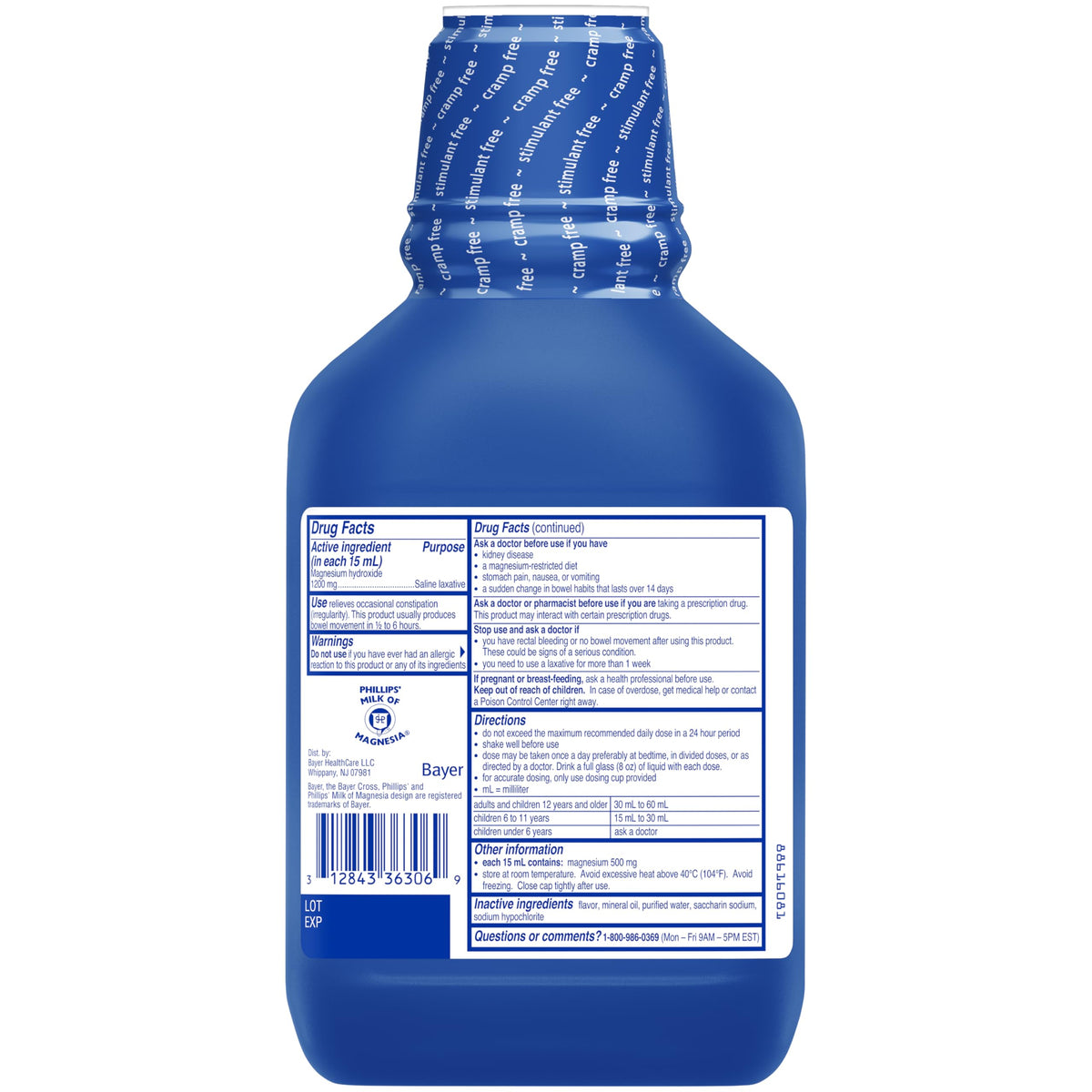 Phillips' Fresh Mint Milk of Magnesia Liquid,26 Fl Oz (Pack of 2) Phillips'Buy Supplements Australia