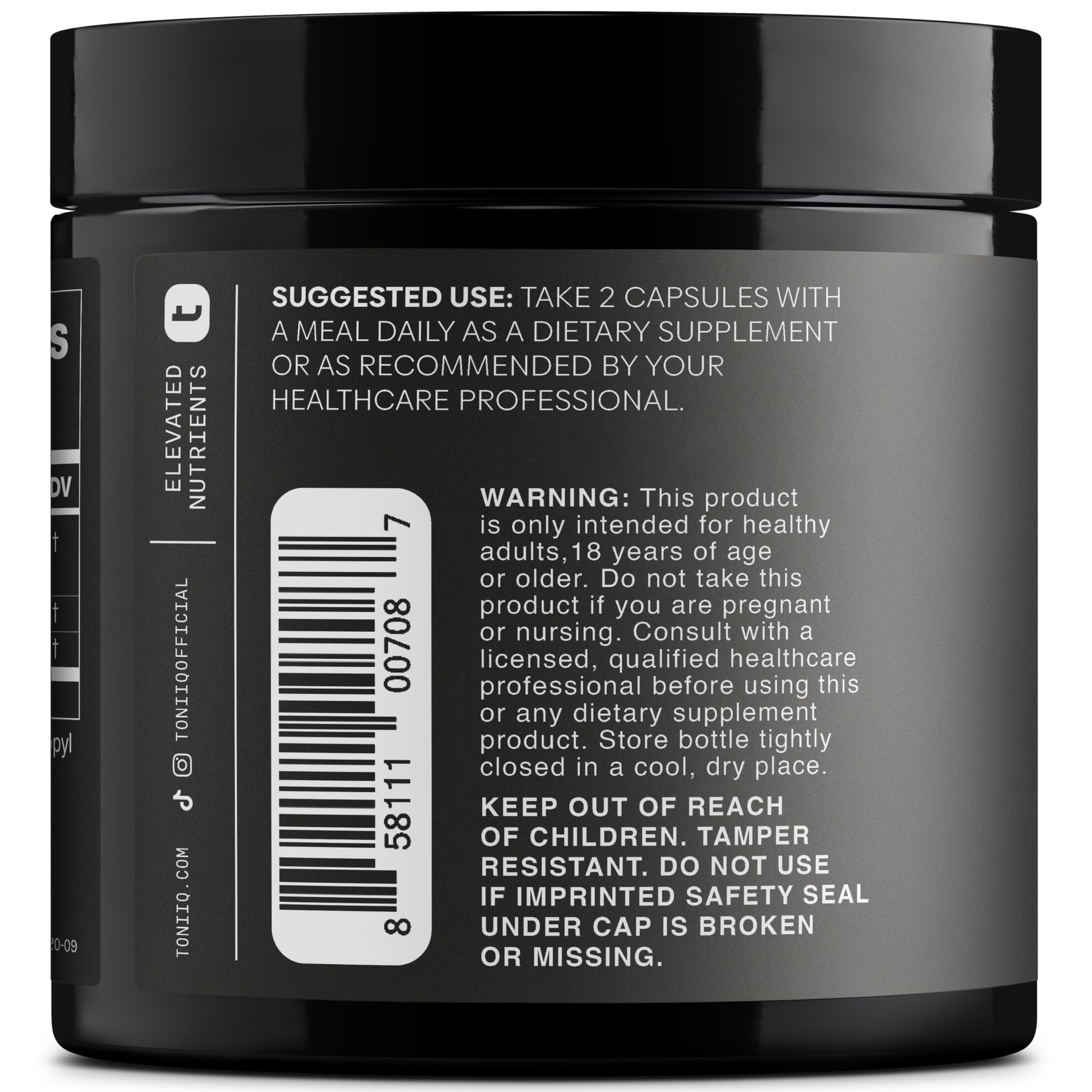 Toniiq Triple-Strength 600mg Rhodiola Rosea - 120 Capsules - 5% Salidroside Concentrated Extract - Highly Purified and Bioavailable Toniiq buy supplements Au
