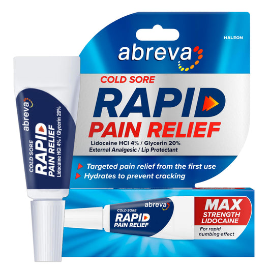 Abreva Cold Sore Treatment Rapid Pain Relief Cream - 1 Tube, 3 Grams Abreva buy supplements Au