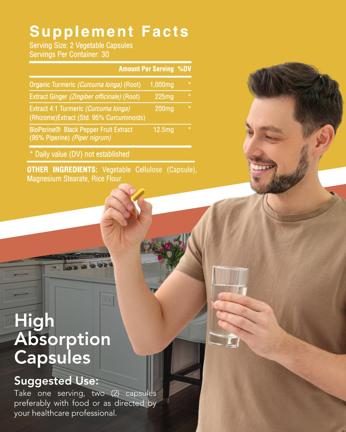 Organic Turmeric & Ginger Capsules - Turmeric Curcumin with Ginger & BioPerine, 95% Curcuminoids - Joint, Digestion, Immunity Support, Black Pepper Extract for Increased Absorption CogniTuneBuy Supplements Australia