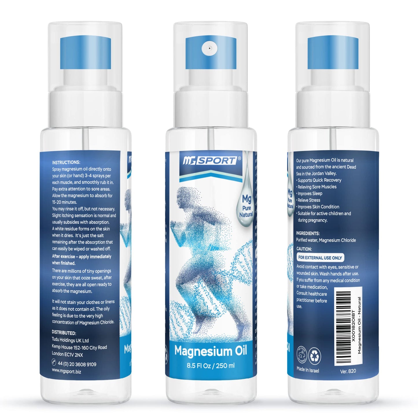 High Absorption Pure Magnesium Oil Spray – 250 ml – 100% Pure Magnesium Chloride MGSPORTBuy Supplements Australia