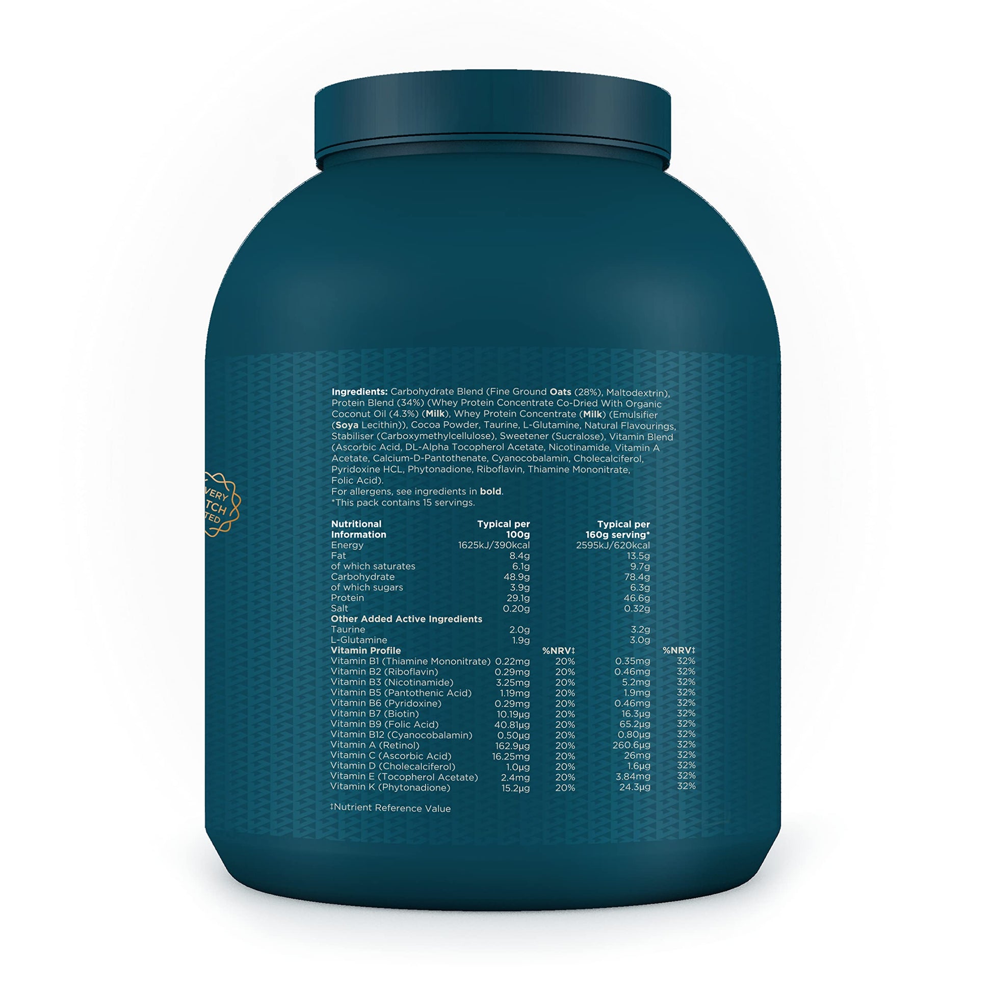 Kinetica OatGain Weight Gainer 600+ Calories & 47g Protein per Serving, 2.4 kg KineticaBuy Supplements Australia