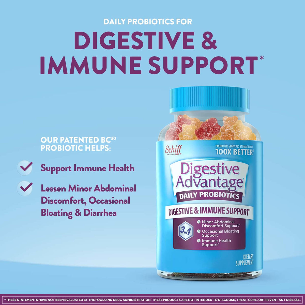 Vitafusion Fiber Well Sugar Free Fiber Supplement & Digestive Advantage Probiotic VitafusionBuy Supplements Australia
