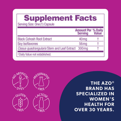 AZO® Daily Pre-Menopause Relief Perimenopause Supplements for Women, Hot Flash, Night Sweat and Healthy Weight Management Support* - 30 Count AZOBuy Supplements Australia