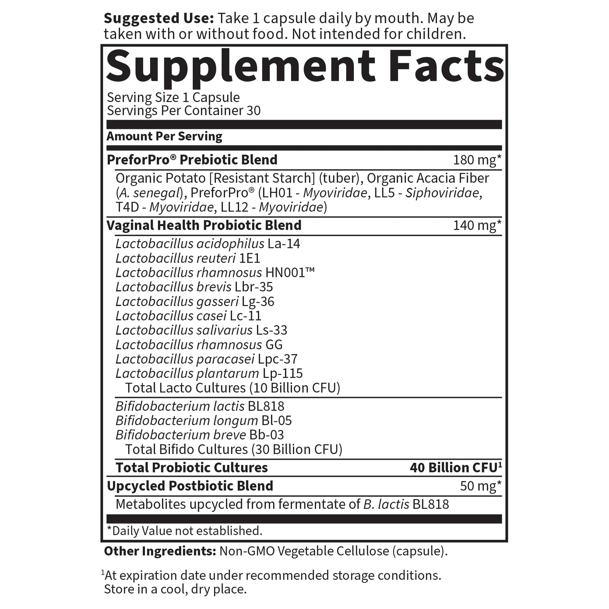 Garden of Life, Femini Ph Daily Care Probiotic Capsule, 30 Count Garden of LifeBuy Supplements Australia