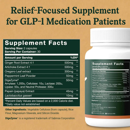 Harmony-1 Gut Health Supplement — Digestive Enzymes + Probiotics for Bloating Relief & Digestive Comfort — GLP-1 Friendly Digestive Support — 60 Capsules Harmony-1 buy supplements Au