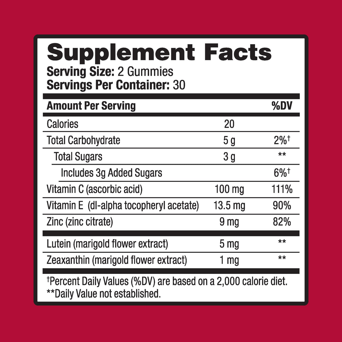 Ocuvite Vitamin & Mineral Supplement for Eye Health Adult Gummies OcuviteBuy Supplements Australia
