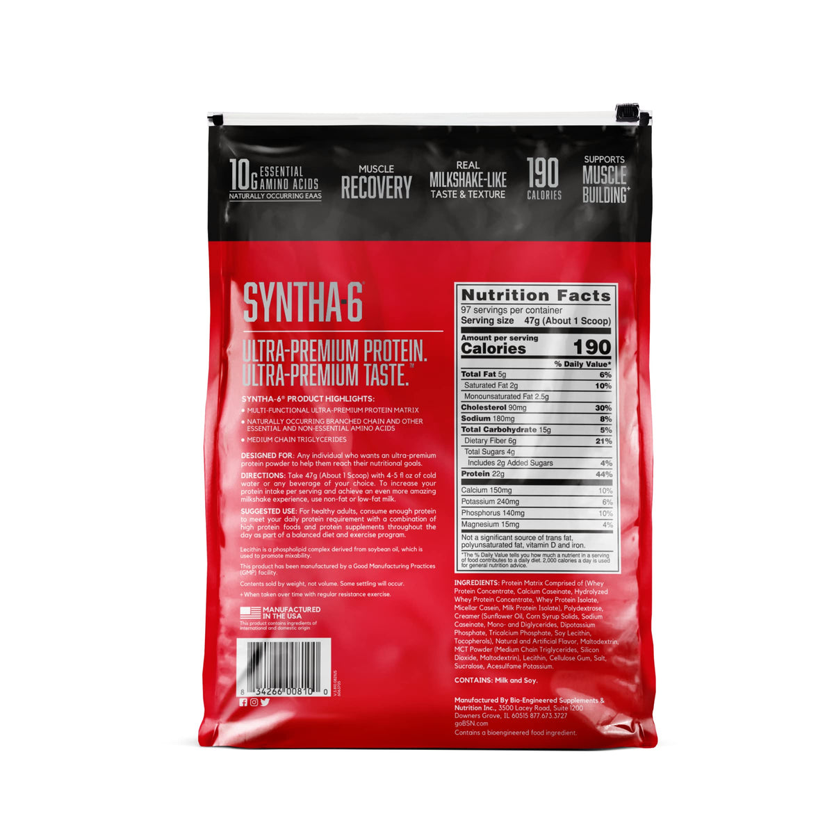 BSN SYNTHA-6 Whey Protein Powder, Vanilla Protein Powder with Micellar Casein BSNBuy Supplements Australia