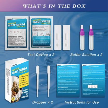 Water Bacteria Test Kit for Drinking Water: Results in 15 Minutes Coliform Bacteria Water Test Kit 2 Counts for Any Water Source Including Well Water Pool Water SaySummerBuy Supplements Australia