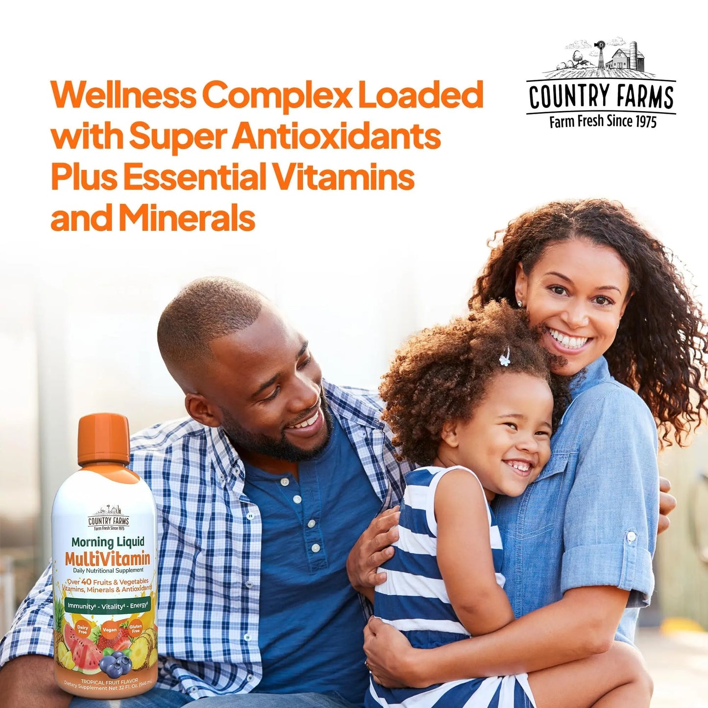 Country Farms Liquid Multivitamin, Vitamins and Minerals for Immune Support and Energy, Herbal Blend, Vegan Country Farms
