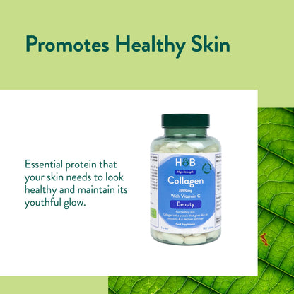 Holland & Barrett Bovine Collagen Tablet 3000mg - Type I Collagen Peptides - Hydrolysed Collagen with Vitamin C - Hair, Skin & Nails Holland & BarrettBuy Supplements Australia