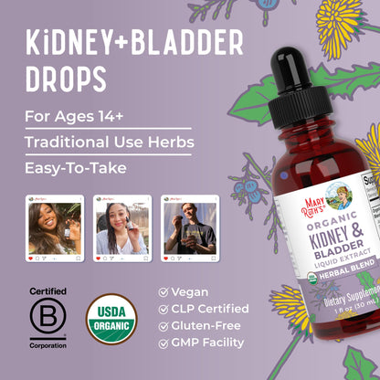 MaryRuth Organics Herbal Supplement Drops | Support Renal & Urinary Systems | Juniper Berry | Cleavers | Dandelion | Hawthorn | Horsetail & Chanca Piedra | Vegan | Non-GMO | 1 Fl Oz MARYRUTH'SBuy Supplements Australia