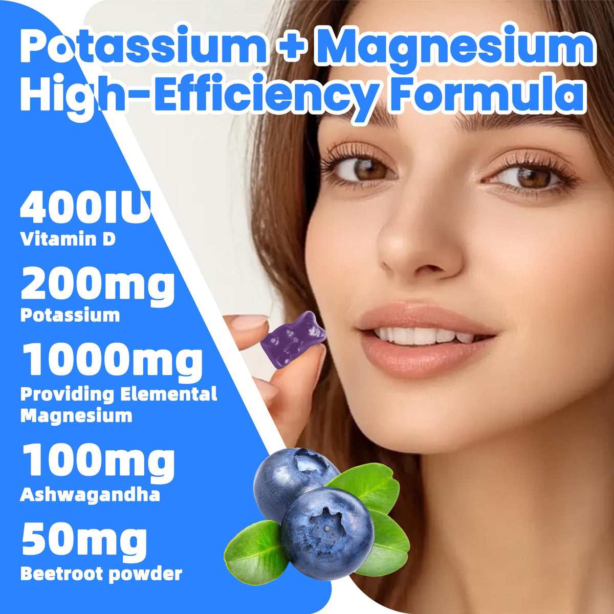 Potassium Magnesium Gummies,Potassium Supplement w/Ashwagandha,High Absorption Magnesium Glycinate,B6,D3,Potassium Citrate for Leg Cramps,Muscle,Electroyte for Adults Kids,Sugar-Free, 60 Gummies NUTRAGOGOBuy Supplements Australia