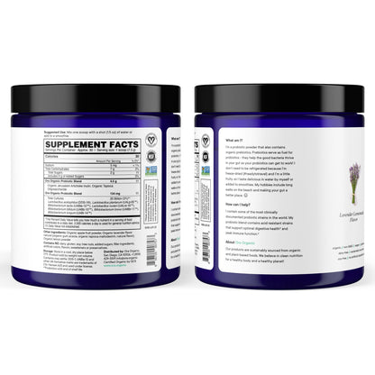 Ora Organic Prebiotic and Probiotic Powder Supplement - 20 Billion Probiotics, 7 Strains for Best Prebiotic Powder, Non-GMO, Probiotics for Women, Men & Kids