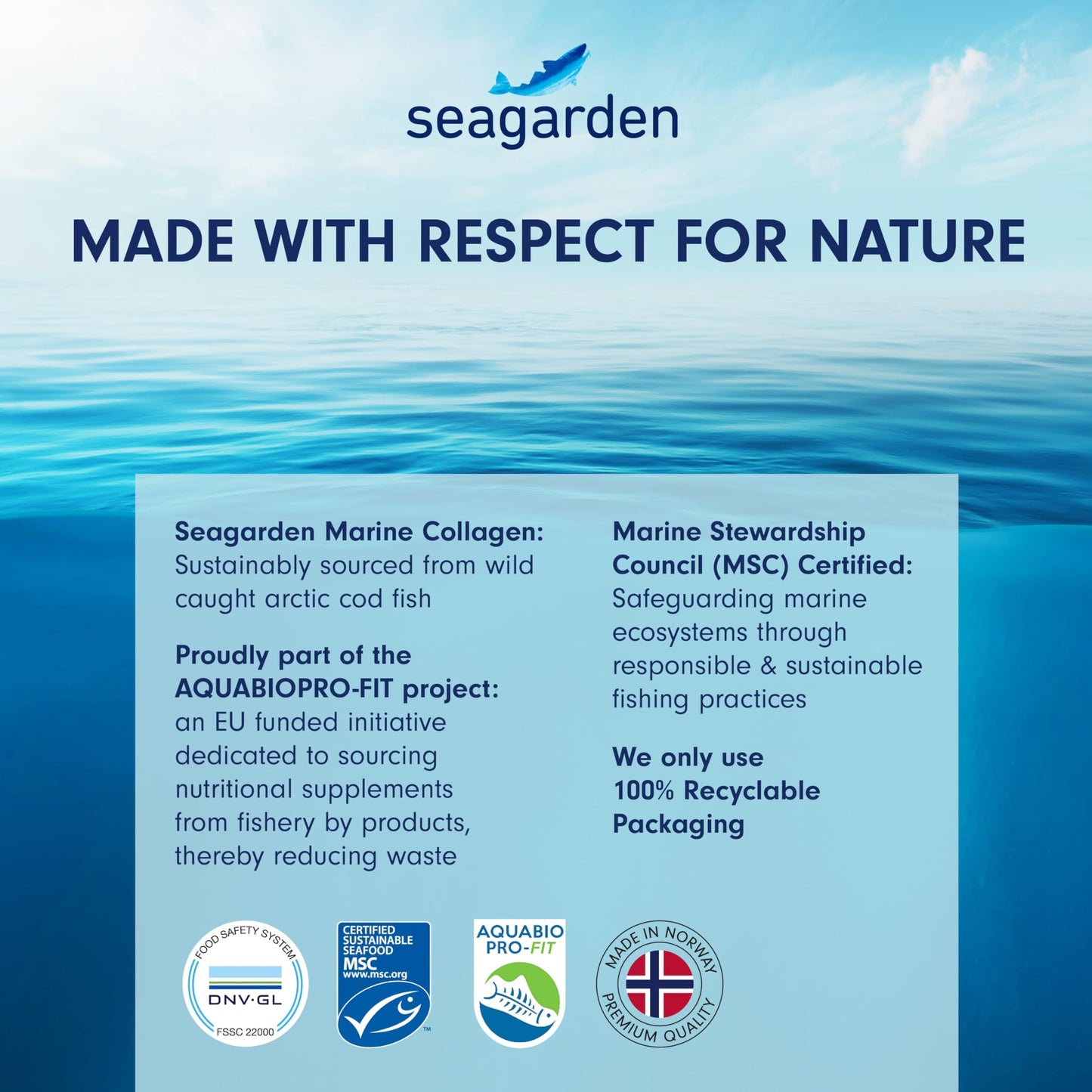 Seagarden Pure Marine Collagen Powder (Type I & III) | Wild-Caught Arctic Cod SEAGARDENBuy Supplements Australia