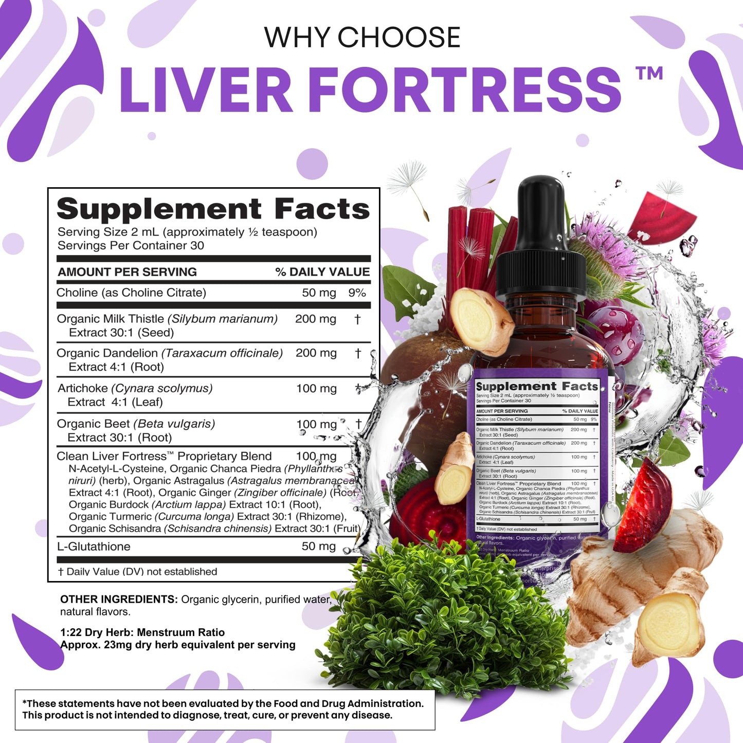 Clean Nutraceuticals Milk Thistle NAC Liver Cleanse Detox & Repair Supplement Liver Support Liquid Drops with Dandelion Extract, Artichoke, Chanca Piedra, Choline