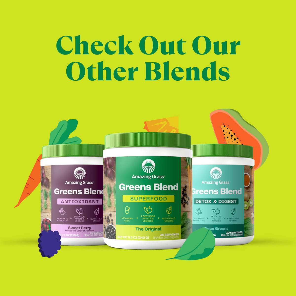 Amazing Grass Greens Blend Mood: Super Greens Powder Smoothie Mix for Mood, Relaxat Amazing GrassBuy Supplements Australia