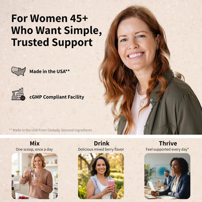 Pureffi Women’s 45+ All-in-One Multivitamin Powder, 33 Ingredients, Menopausal Well-Being Support, Probiotics for Digestive Support PureffiBuy Supplements Australia