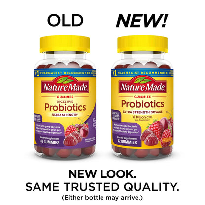 Nature Made Probiotics Extra Strength Dosage, Probiotics for Women and Men 8 Billion CFU per 2 Gummies, 42 Probiotic Gummies, 21 Day Supply Nature Made buy supplements Au