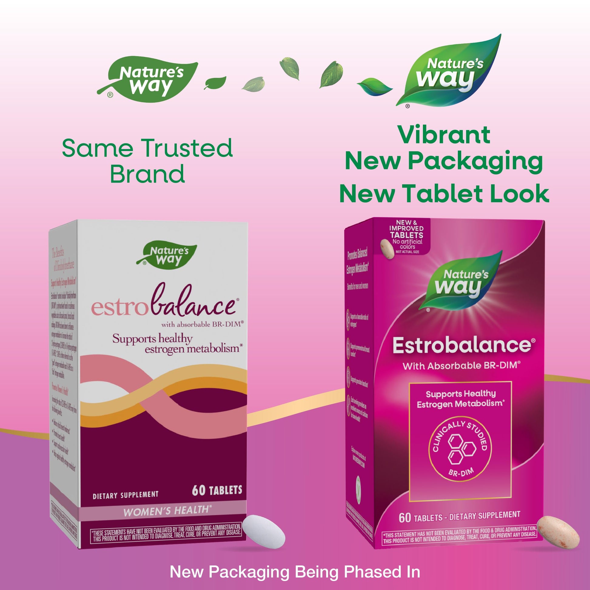 Nature's Way Estrobalance, Absorbable BR-DIM, Supports Healthy Estrogen Metabolism*, Vegan, Gluten Free, 60 Tablets (Packaging May Vary) Nature's WayBuy Supplements Australia