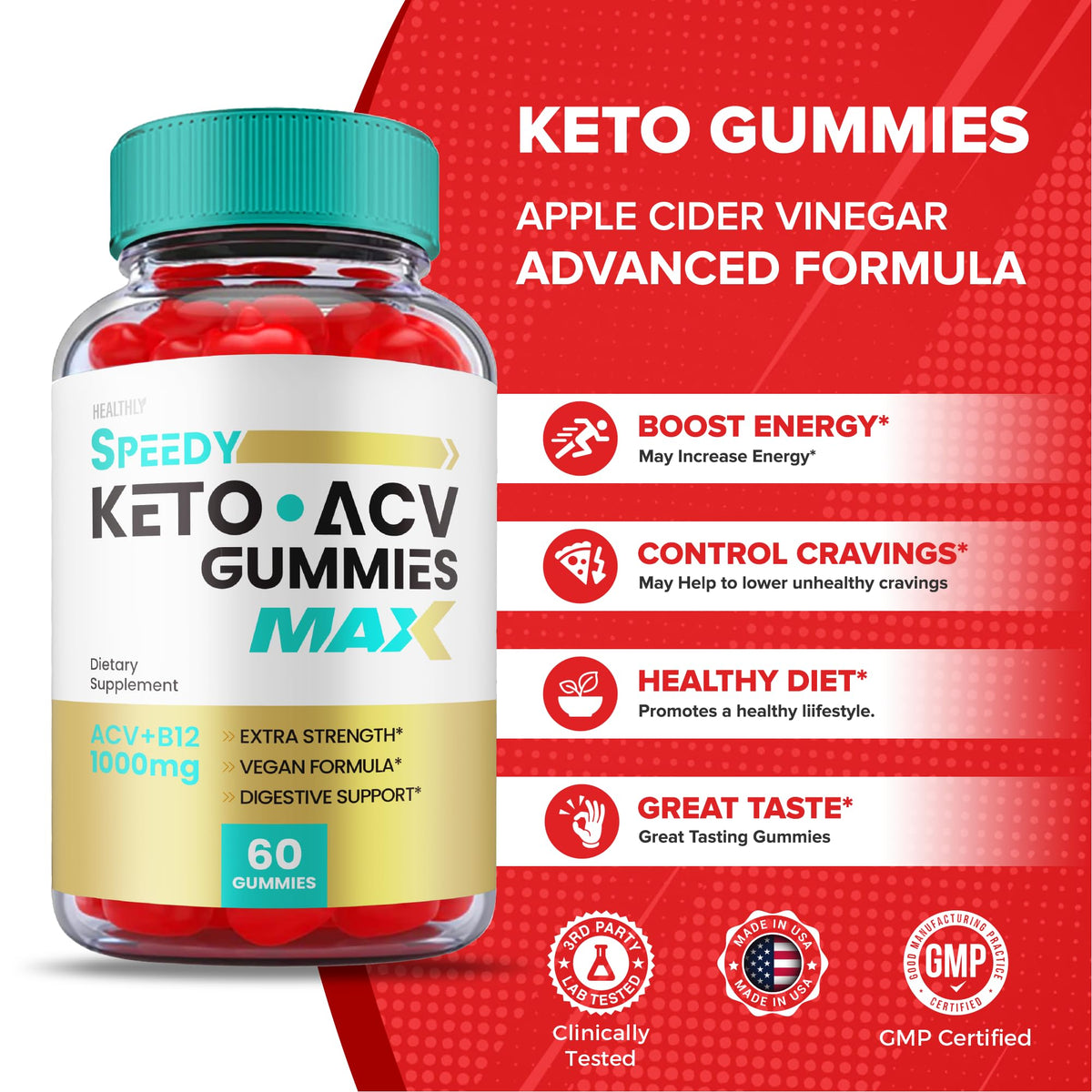 (5 Pack) Speedy Keto ACV Gummies Maximum Strength, Speedy Keto Plus ACV Gummies HealthlyBuy Supplements Australia