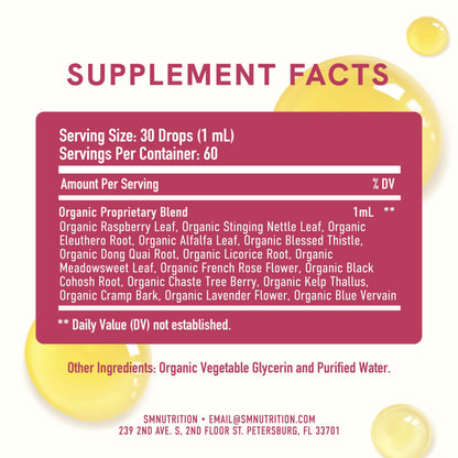 Hormone Balance Liquid Drops | with Black Cohosh, Stinging Nettle, Red Raspberry Leaf, Chasteberry & More | Menopause, Hot Flash, & PMS Relief Menstrual Herbal Support Tincture | Vegan Formula | 2oz SMNutritionBuy Supplements Australia