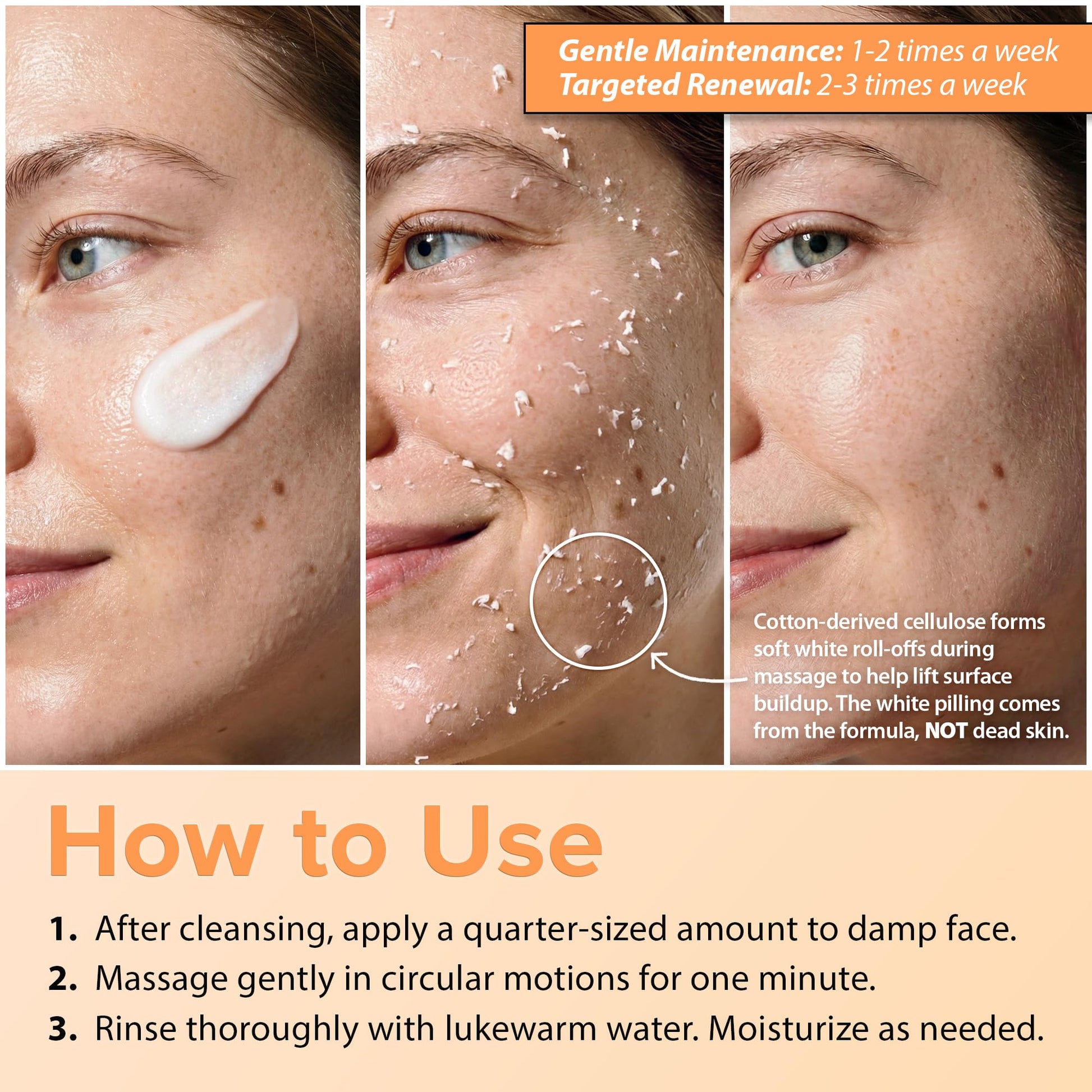 Ebanel Brightening Peeling Gel with Cotton Cellulose, Rice, Papaya, Centella, Hyaluronic Acid for Face and Body, Gentle Exfoliating Face Scrub Gel Peel Wash, Deep Pore Cleanser Minimizer Exfoliator Ebanel buy supplements Au