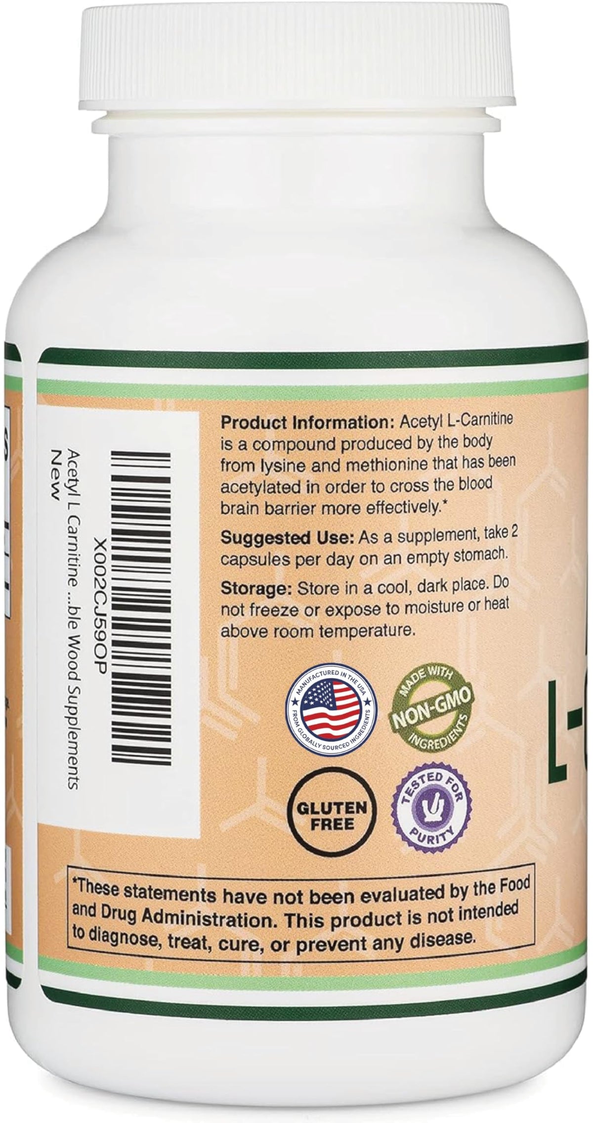 Acetyl L-Carnitine 1,000mg Per Serving, 150 Capsules (ALCAR for Brain Function Support, Memory, Attention, and Stamina) Acetyl L Carnitine That is Third Party Tested by Double Wood Double Wood SupplementsBuy Supplements Australia