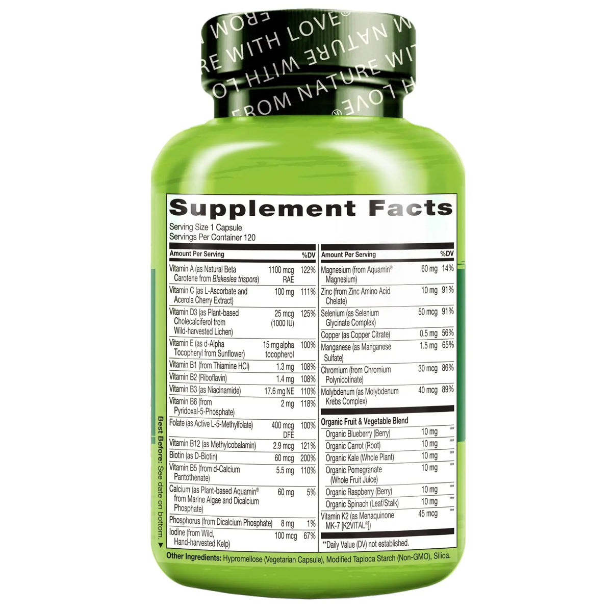 NATURELO Mens Multivitamins for Men 50+ - One Daily Multivitamin for Men with Vitamins, Minerals & Organic Whole Foods, Boost Energy & Health, NATURELOBuy Supplements Australia