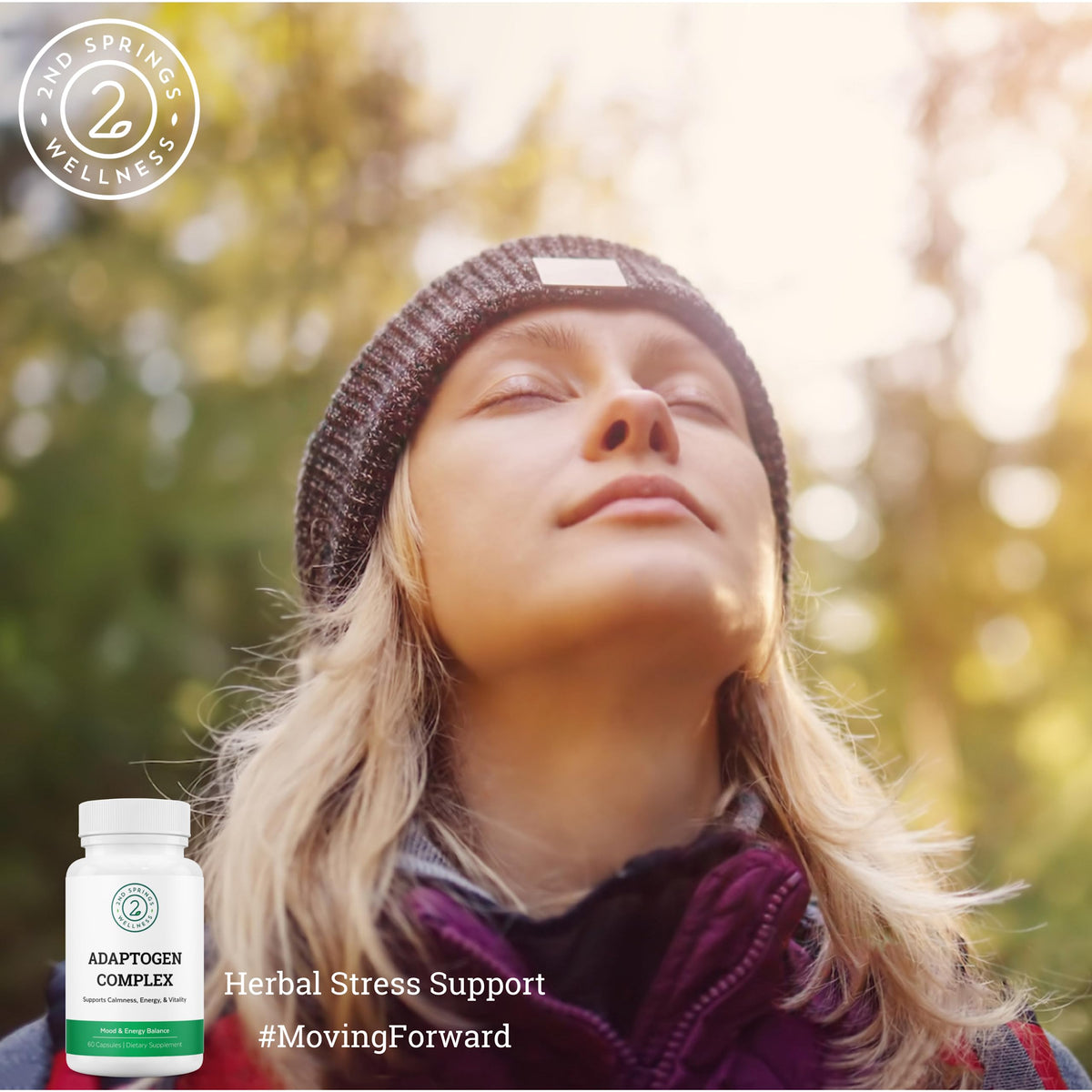 2nd Springs Adaptogen Complex Calmness, Energy and Vitality Booster - Ashwagandha, Schisandra, Astragalus, Ginseng, Rhodiola, and More - Adrenal Support Supplements - 60 Ct 2nd SpringsBuy Supplements Australia