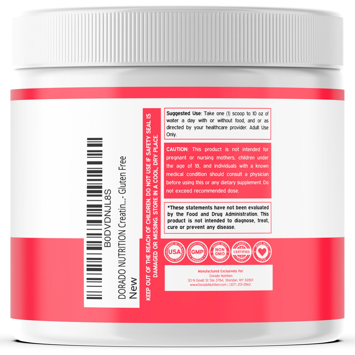 Creatine for Women | Creatine Monohydrate Powder 5G + 5000mg Collagen + 1000mg BCAA 2:1:1 Powder (30 Serving) Support Glutes, Lean Muscles, Recovery, Energy & Stamina Non-GMO, Gluten Free - USA Made DORADO NUTRITIONBuy Supplements Australia