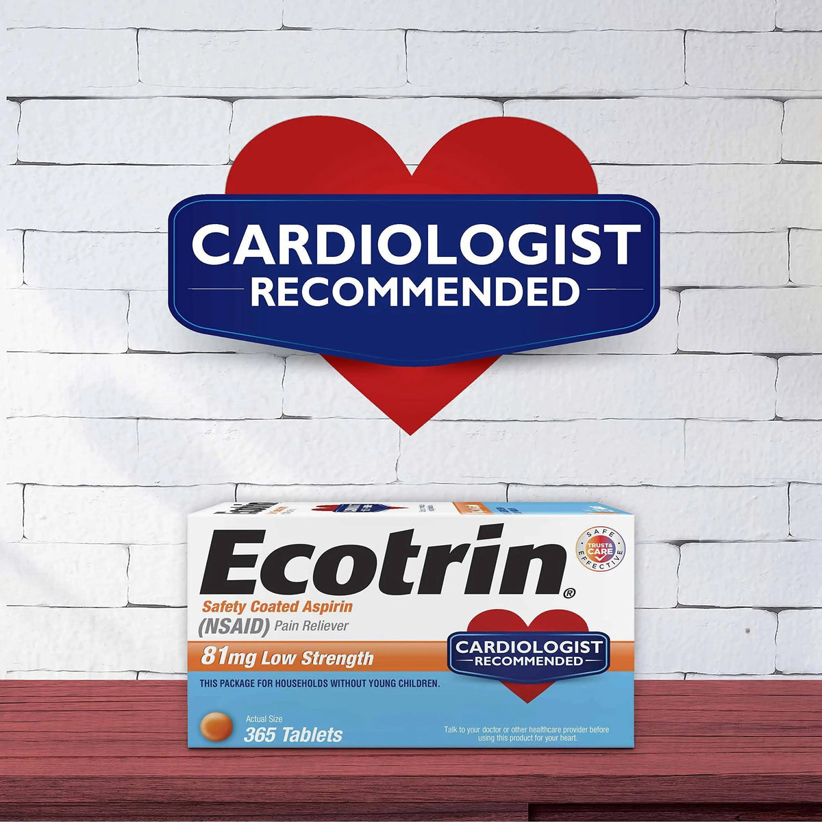 Ecotrin Low Strength Safety Coated Aspirin, NSAID 81mg, 45 count EcotrinBuy Supplements Australia