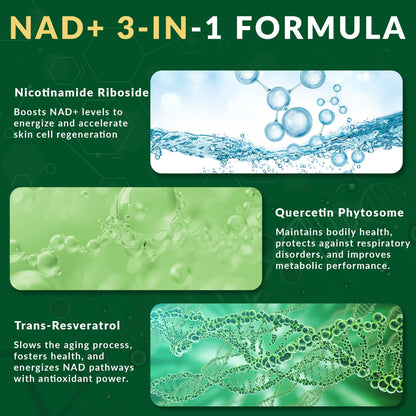 NUTRAONDA Liposomal Nicotinamide Riboside 900mg Resveratrol & Quercetin – NAD Supplement Plus for Anti Aging, Cellular Energy & Improve Health- 80 Capsules NUTRAONDABuy Supplements Australia