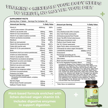 Future Kind Vegan Multivitamins Complete - 42-in-1 Vegan Multivitamins for Women & Men with Enzymes, B12, Zinc, & Probiotics for Digestion Future KindBuy Supplements Australia