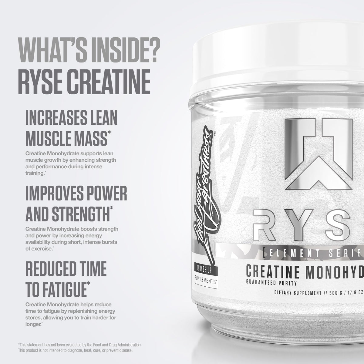 RYSE Creatine Monohydrate Powder - Unflavored - Supports Men & Women Lean Muscle Growth, Strength, Power, and Endurance - Helps Reduce Fatigue and Improve Workout Recovery - 100 Servings. RYSE Up SupplementsBuy Supplements Australia