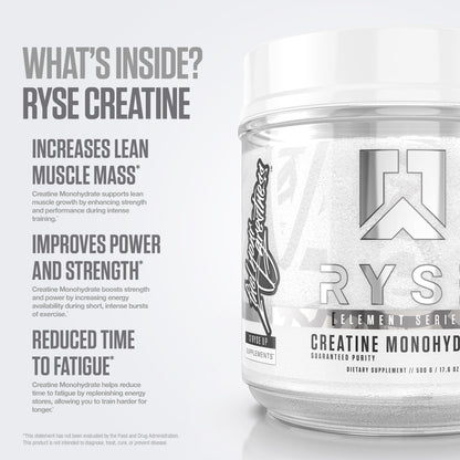 RYSE Creatine Monohydrate Powder - Unflavored - Supports Men & Women Lean Muscle Growth, Strength, Power, and Endurance - Helps Reduce Fatigue and Improve Workout Recovery - 100 Servings. RYSE Up SupplementsBuy Supplements Australia