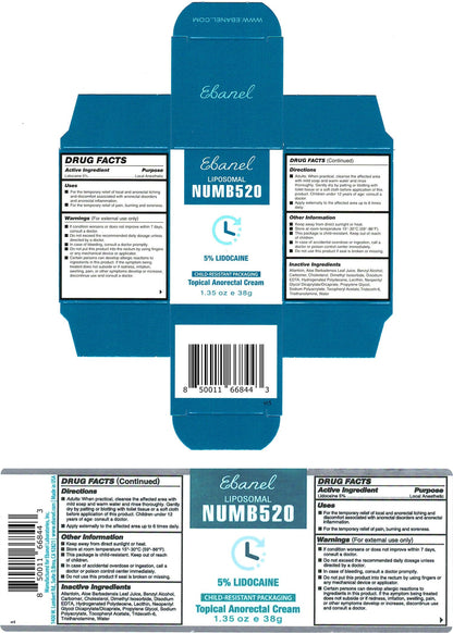 Ebanel 5% Lidocaine Numbing Cream, 2-Pack Pain Relief Burn Itch Numb Cream, Maximum Strength Topical Anesthetic with Allantoin, Vitamin E for Local and Anorectal Uses, Hemorrhoid Treatment EbanelBuy Supplements Australia